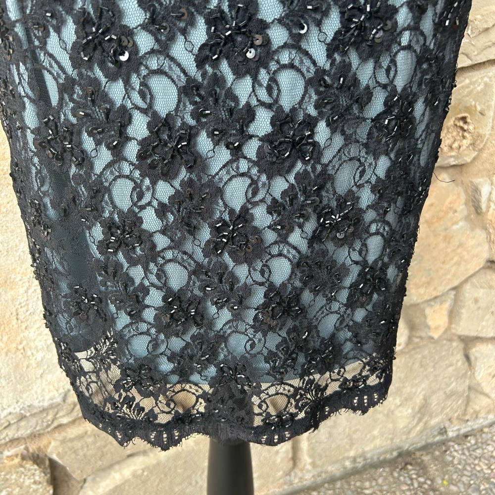 Adrianna Papell black lace dress size 8 - Picture 7 of 14